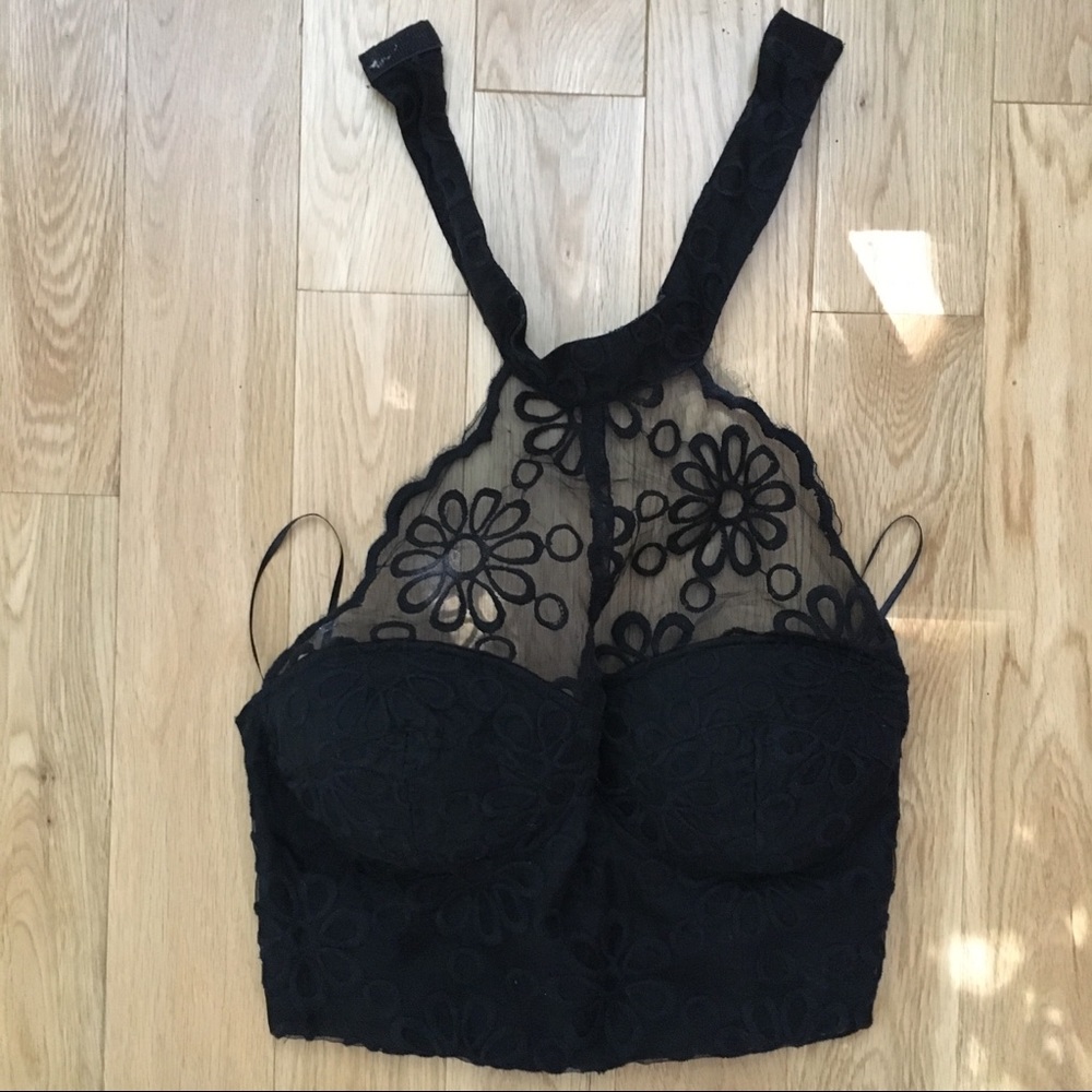 Reverse Black Crop Top